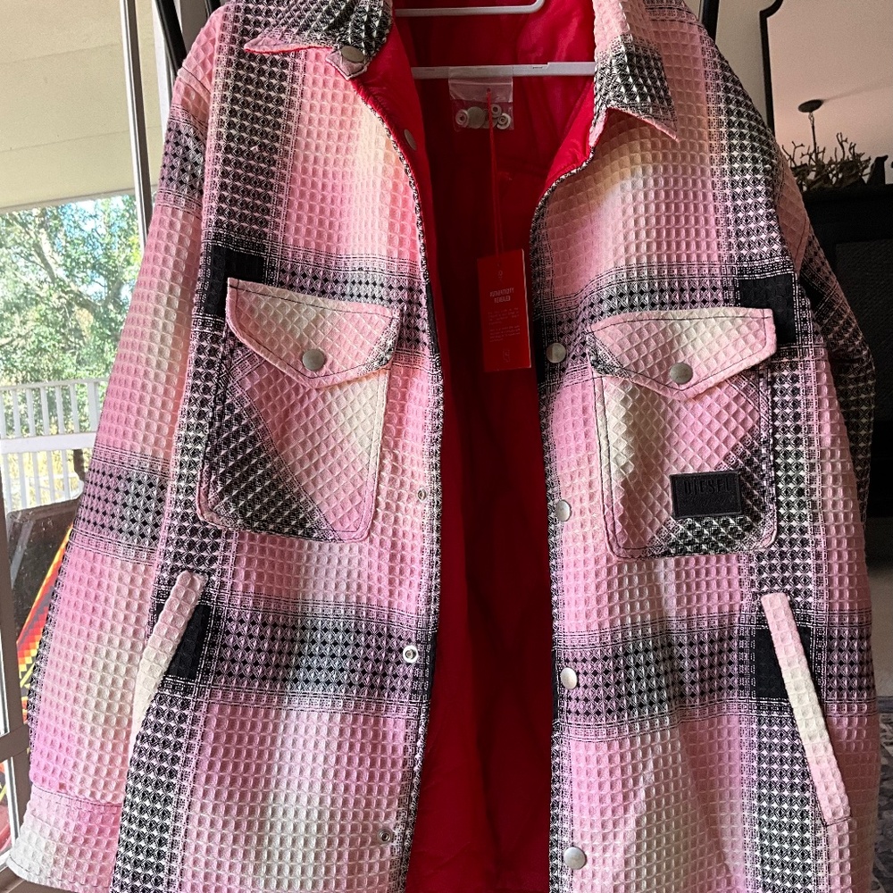 Diesel lined oversized shirt